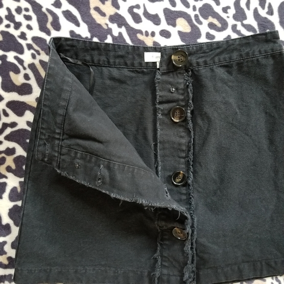 Francesca's Black Jean Skirt - Picture 6 of 9